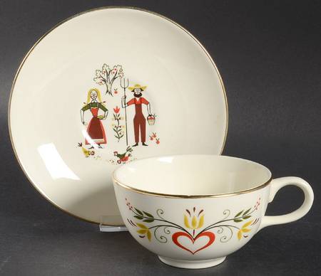 American Provincial Flat Cup & Saucer Set