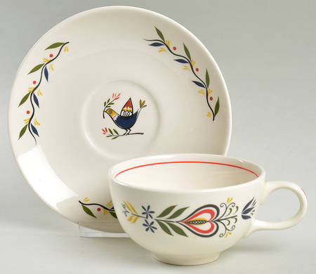 American Provincial Flat Cup & Saucer Set
