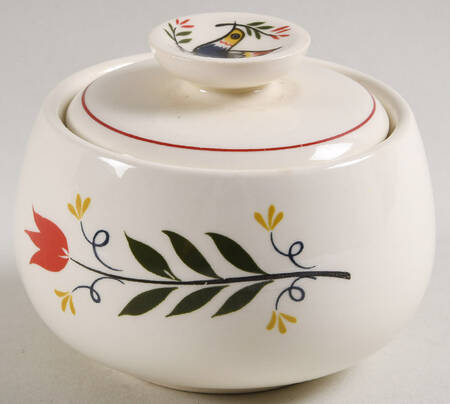 American Provincial Sugar Bowl & Lid