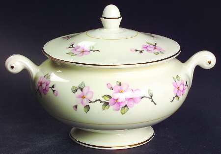 Apple Blossom Sugar Bowl & Lid
