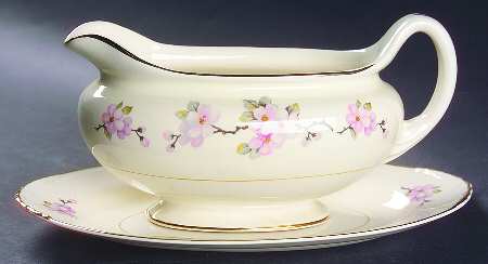 Apple Blossom Gravy Boat & Underplate/Relish