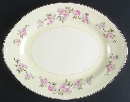 Apple Blossom 13" Oval Serving Platter