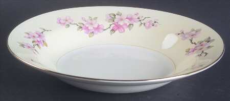 Apple Blossom Rim Soup Bowl