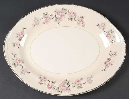 Apple Blossom 13" Oval Serving Platter