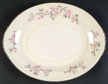 Apple Blossom 11" Oval Serving Platter
