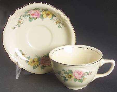 Armand (Virginia Rose Shape) Flat Cup & Saucer Set