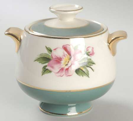 Empire Green Sugar Bowl & Lid