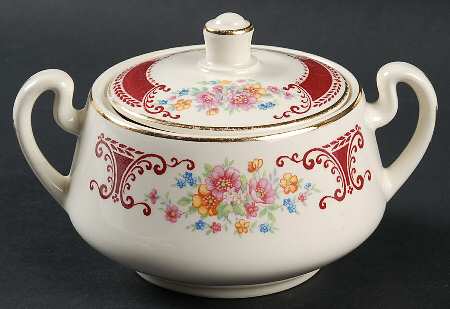 B1315 (Gold Trim) Sugar Bowl & Lid
