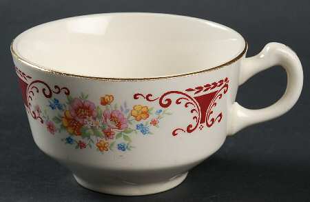B1315 (Gold Trim) Flat Cup