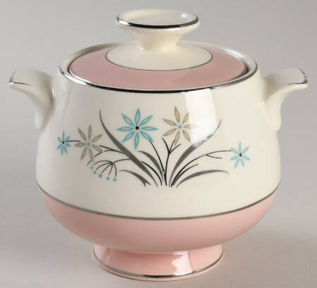B1415 (Platinum Trim) Sugar Bowl & Lid