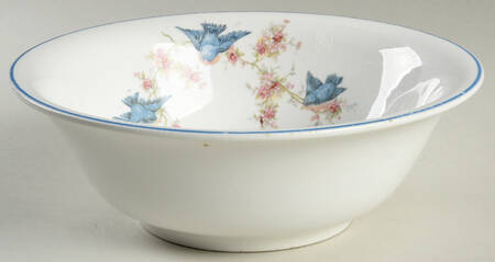 Bluebird (Blue Trim) 8" Round Vegetable Bowl