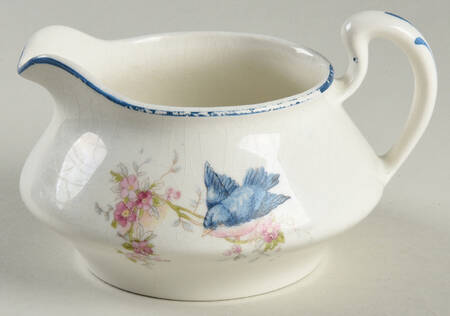 Bluebird (Blue Trim) Individual Creamer