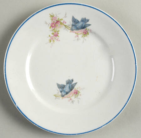Bluebird (Blue Trim) Bread & Butter Plate