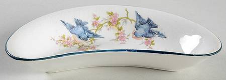Bluebird (Blue Trim) Bone Dish