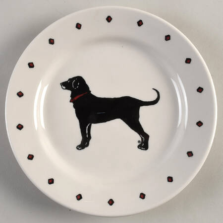 Black Dog Salad Plate