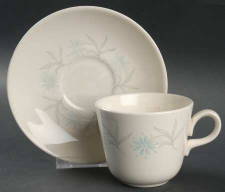 Blue Star Flat Cup & Saucer Set