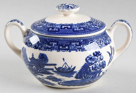 Blue Willow Sugar Bowl & Lid