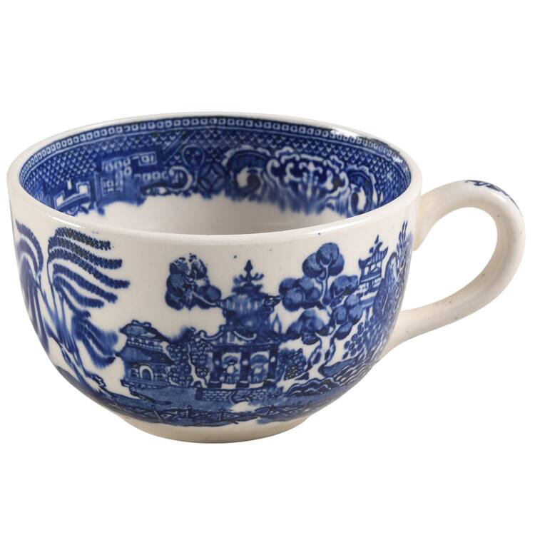 Blue Willow Flat Cup