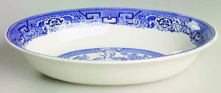 Blue Willow 9" Oval Vegetable Bowl