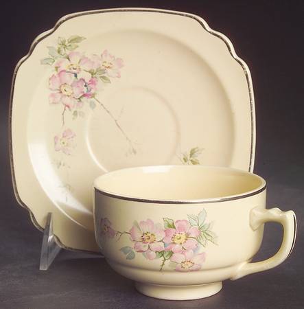 Briar Rose Footed Cup & Saucer Set