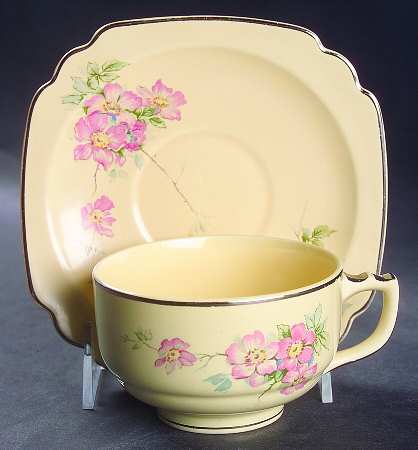 Briar Rose Footed Cup & Saucer Set
