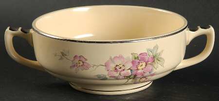 Briar Rose Footed Cream Soup Bowl