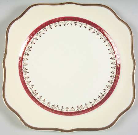 Cardinal Square Salad Plate by Homer Laughlin 