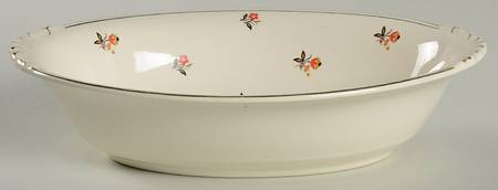 Cardinal (Red Floral, Nautilus) 9" Oval Vegetable Bowl
