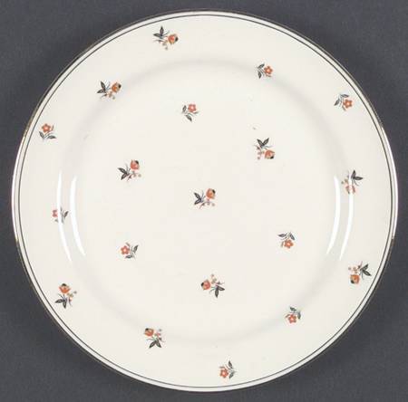 Cardinal (Red Floral, Nautilus) by Homer Laughlin 