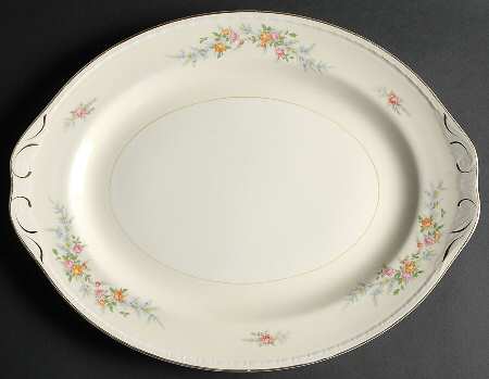 Cashmere 16" Oval Serving Platter by Homer Laughlin 