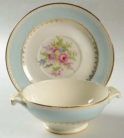 Chateau Footed Cream Soup Bowl & Saucer Set
