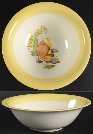 Chinese Green Godess 8" Round Vegetable Bowl