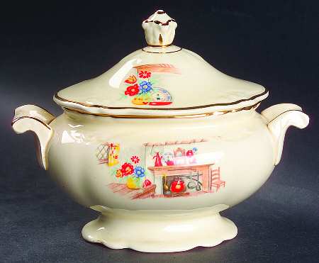 Colonial Kitchen (Virginia Rose) Sugar Bowl & Lid