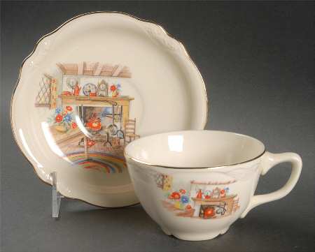 Colonial Kitchen (Virginia Rose) Flat Cup & Saucer Set