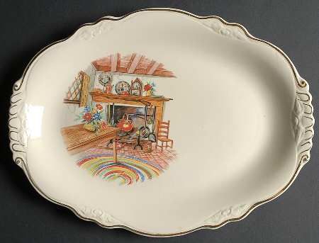 Colonial Kitchen (Virginia Rose) 11" Oval Serving Platter