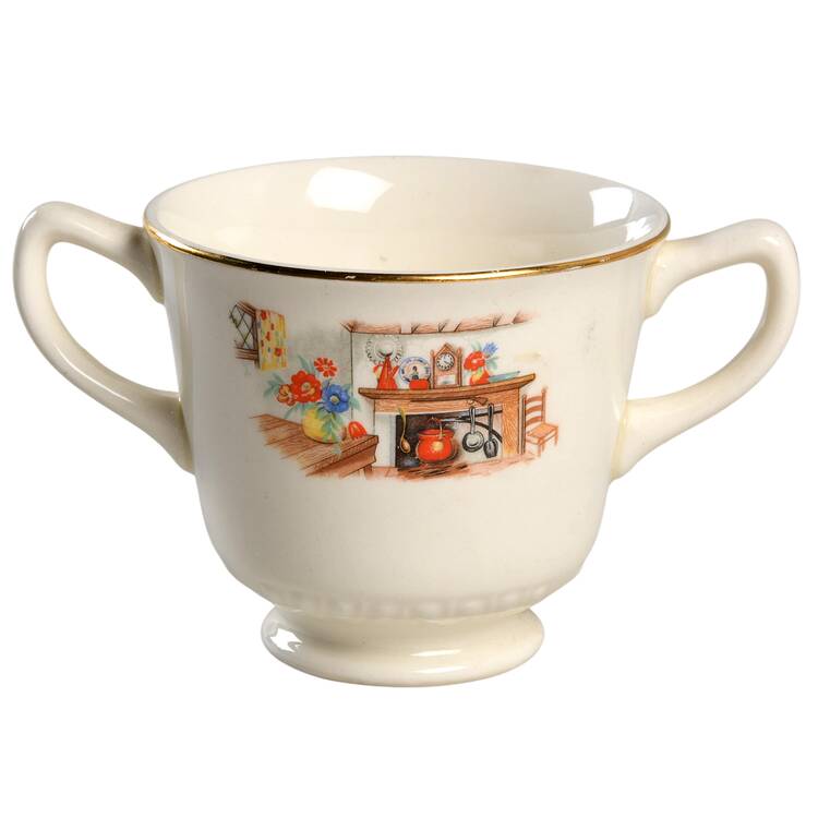 Colonial Kitchen (Liberty, Gold Trim) Sugar Bowl No Lid