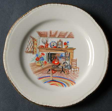 Colonial Kitchen (Liberty, Gold Trim) Bread & Butter Plate