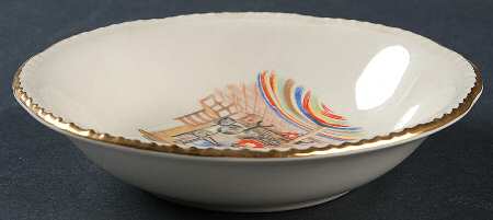 Colonial Kitchen (Liberty, Gold Trim) Fruit/Dessert (Sauce) Bowl