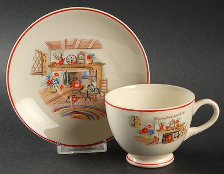 Colonial Kitchen Footed Cup & Saucer Set