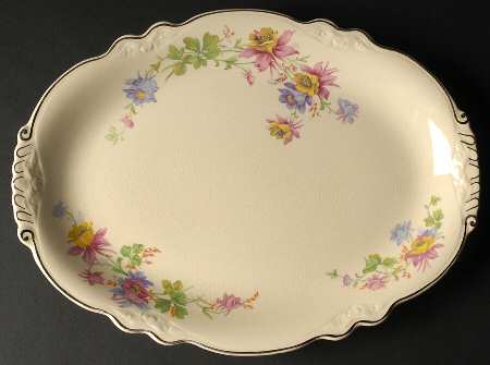 Columbines 13" Oval Serving Platter