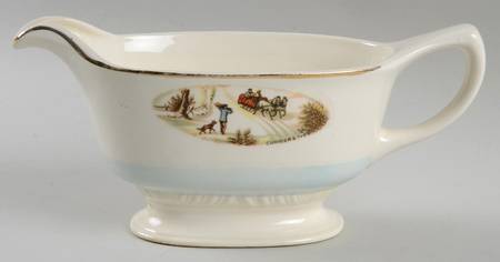 Currier & Ives Gravy Boat