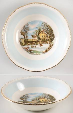 Currier & Ives Fruit/Dessert (Sauce) Bowl