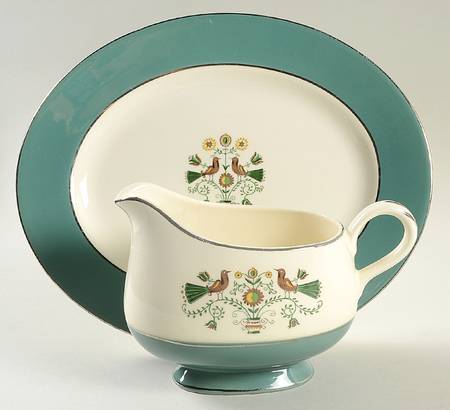 Persian Garden Gravy Boat & Underplate/Relish