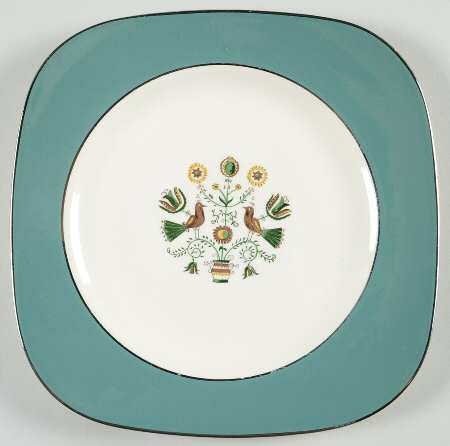 Persian Garden Square Salad Plate