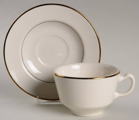 Diplomat (Rim) Flat Cup & Saucer Set