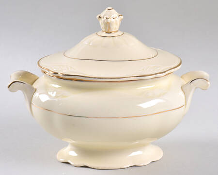 Double Gold Band Sugar Bowl & Lid