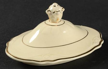 Double Gold Band Lid for Sugar Bowl