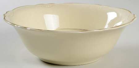 Double Gold Band 8" Round Vegetable Bowl