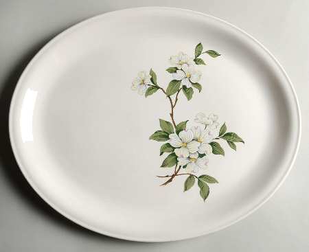 Dogwood 15" Oval Serving Platter