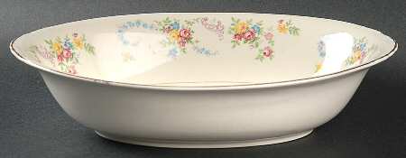 Dubarry 9" Oval Vegetable Bowl by Homer Laughlin 